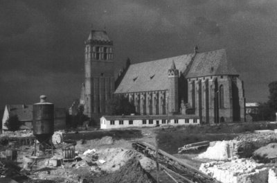 Kwidzyn - Początek budowy osiedla mieszkaniowego "Stare Miasto", lata 60-te XX wieku