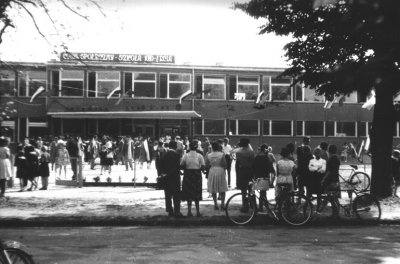Kwidzyn - Uroczyste otwarcie "Szkoły Tysiąclecia", ul. Grunwaldzka, 1966 rok