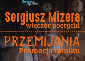 Plakat "Sergiusz Mizera - wieczór poetycki"