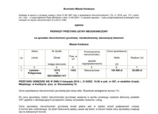 Pierwszy przetarg ustny nieograniczony na sprzedaż nieruchomości gruntowej niezabudowanej przy ul. Łamanej-Poligonowej 25 09 2018 lamana-poligonowa1
