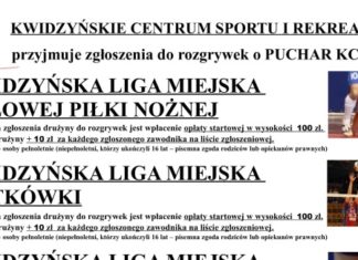 Ogłoszenie o przyjmowaniu zgłoszeń do rozgrywek o Puchar KCSiR 28 08 2018 ogloszenie kcsir