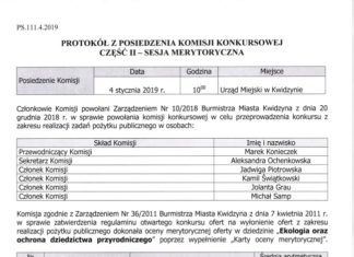Rozstrzygnięcie otwartego konkursu ofert w dziedzinie „Ekologia oraz ochrona dziedzictwa narodowego” 07 01 2019 konkurs 2 1