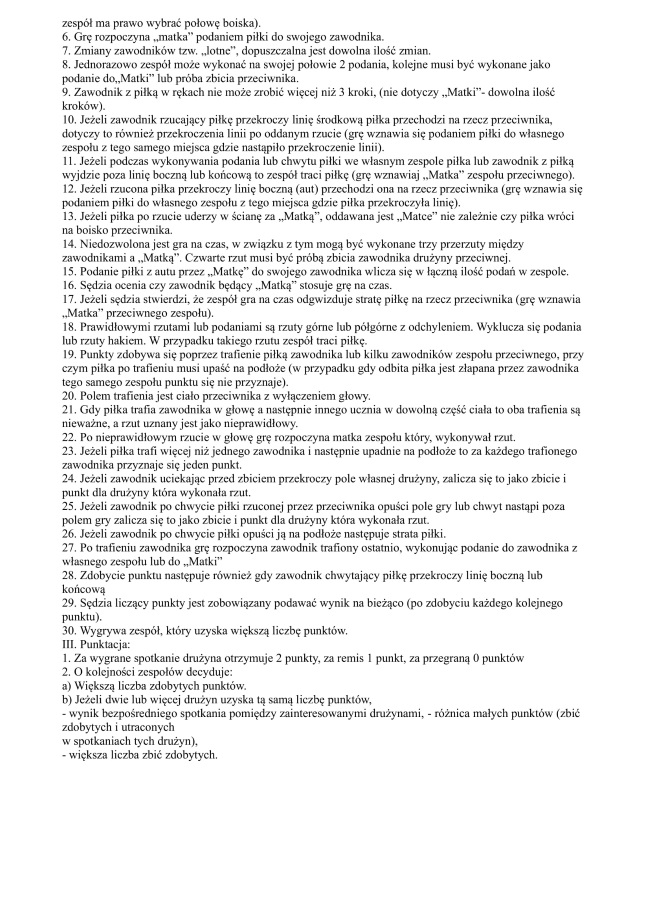 10 01 2019 miejskie rozgrywki dwa ognie2