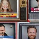 Grafika spektaklu „Telewizja kłamie”