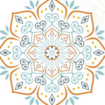 Kwiecisty wzór z plakatu wernisażu wystawy Aliny Hekny