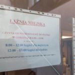 Informacja o godzinach otwarcia łaźni i jej regulamin
