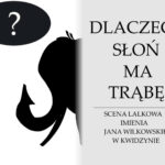 Grafika spektaklu „Dlaczego słoń ma trąbę?”