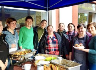 Panie z Ukrainy, które przygotowały poczęstunek w ramach kwesty na Tobiaszka