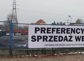 widok składu węgla przy ul. Łąkowej w Kwidzynie