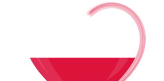 Biało czerwone serce