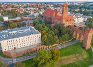 Cyfrowy Szlak Zamków Gotyckich Kwidzyn z lotu ptaka