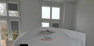 Tomograf komputerowy w Kwidzynie. Instalacja.