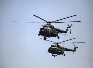 Ćwiczenia wojskowe helikoptery wojskowe