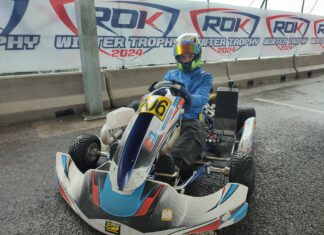 Colin Ważny na zawodach we Włoszech Kartingowiec na torze
