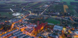 Kwidzyn z lotu ptaka