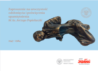 Odsłonięcie tablicy upamiętniającej Bł. ks. Jerzego Popiełuszkę