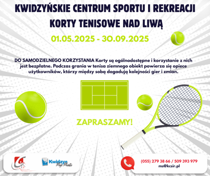 Korty tenisowe nad Liwą