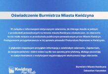 Oświadczenie Burmistrza Miasta Kwidzyna