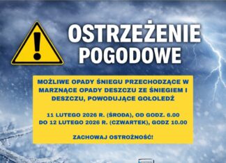 OSTRZEŻENIE METEOROLOGICZNE!
