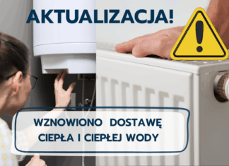 AKTUALIZACJA! Dostawa ciepła i ciepłej wody przywrócona!